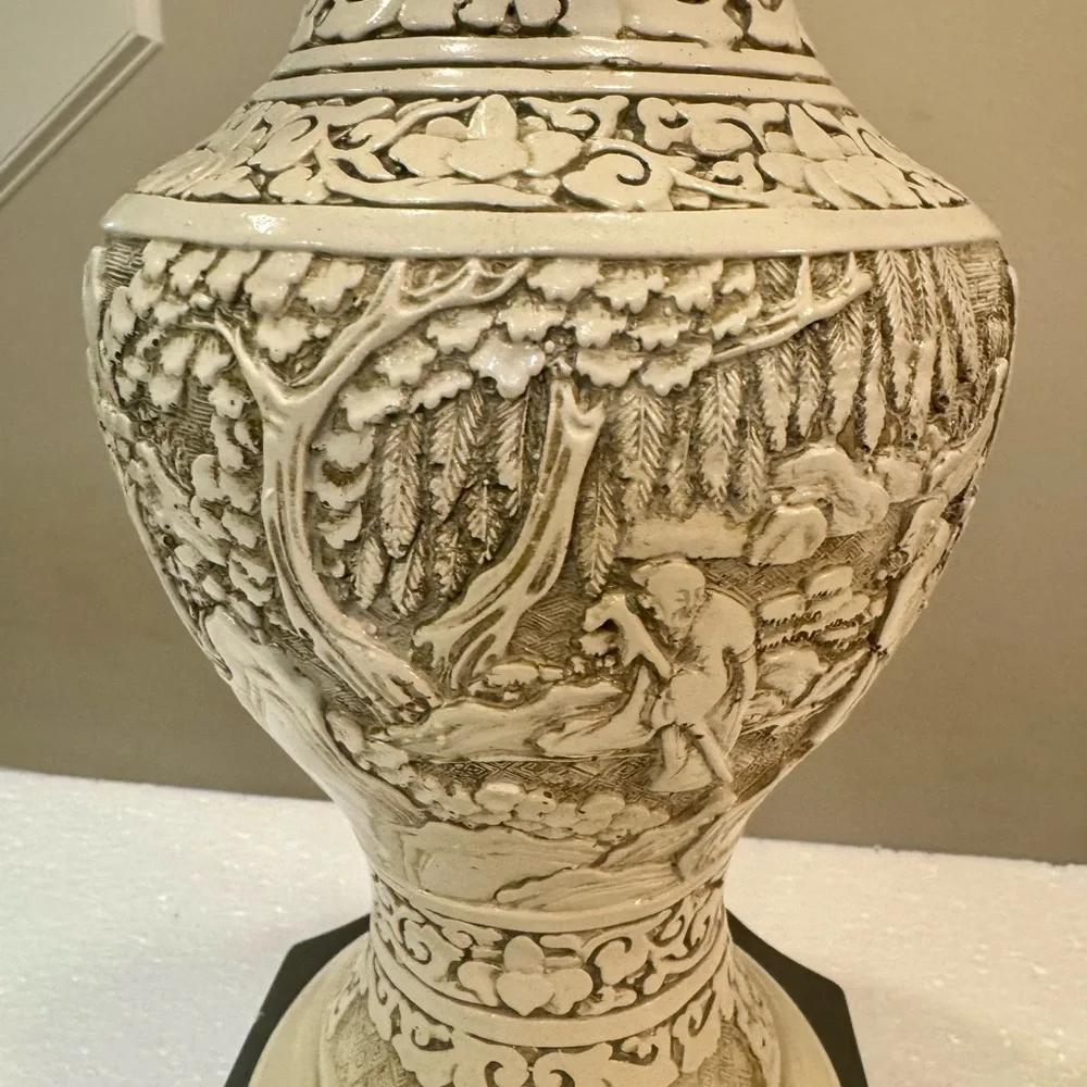 Chinese Table Lamp 1950’s Vintage No Shade works perfectly - Picture 6 of 10